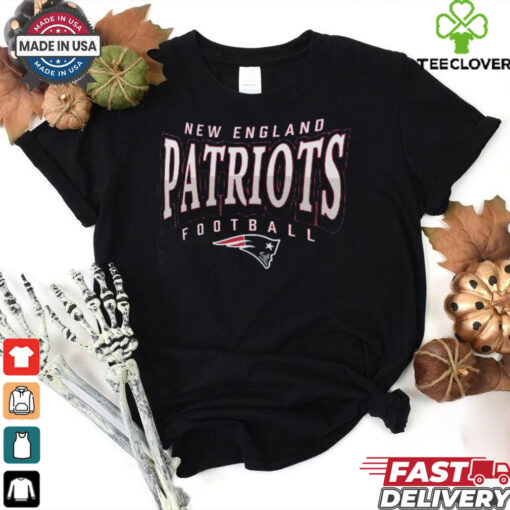 England Patriots Fanatics Heather Navy Divided Warp Tri Blend T Shirt