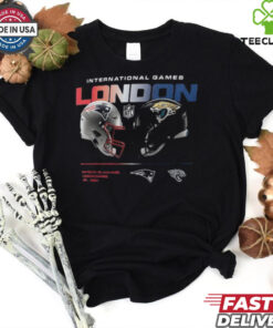 England Patriots vs. Jacksonville Jaguars Nike Black International Games London 2024 T Shirt