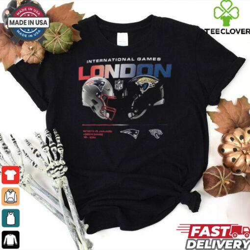 England Patriots vs. Jacksonville Jaguars Nike Black International Games London 2024 T Shirt