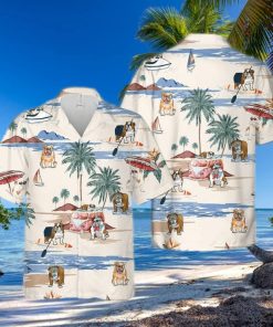 English Bulldog Beach Hawaiian Shirt