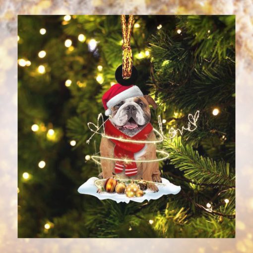 English Bulldog and love gift for her gift for him gift for English Bulldog lover ornament