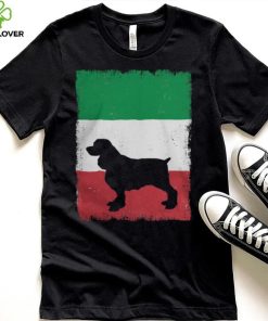 English Springer Spaniel Dog Italy Flag Italian Vintage shirt