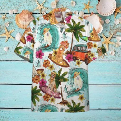 Enjoy Surfing With Retriever Dog Hawaiian Shirt