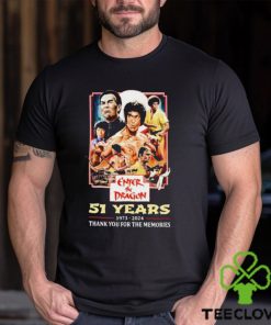 Enter The Dragon 51 Years Of 1973 2024 Thank You For The Memories t shirt