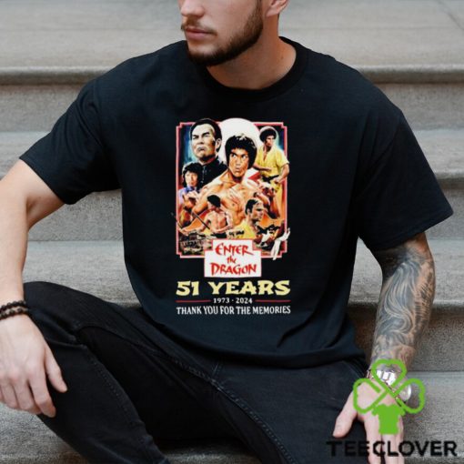 Enter The Dragon 51 Years Of 1973 2024 Thank You For The Memories t shirt