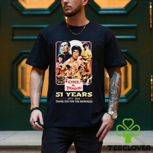 Enter The Dragon 51 Years Of 1973 2024 Thank You For The Memories t shirt