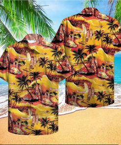 90S Orange And Yellow Hawaiian Sunset Hawaiian Shirt