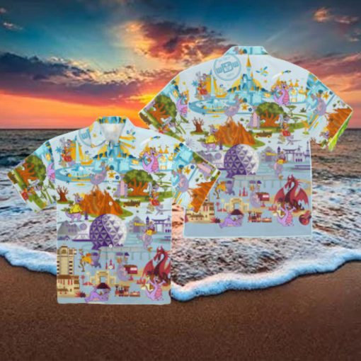 Epcot Figment Hawaiian Shirt