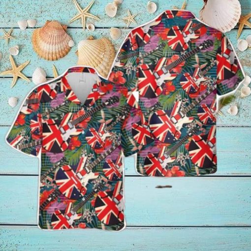 Epiphone ES 335 Union Jack Hawaiian Shirt Summer Holiday Gift