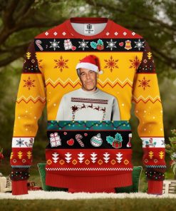 Epstein Ugly Christmas Sweater Red Yellow 1 Amazing Gift Men And Women Christmas Gift