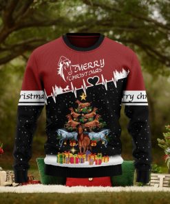 Equine Elegance Meets Holiday Spiri Horse Christmas Tree Ugly Christmas Sweater