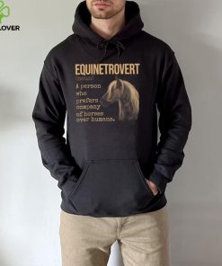 Equinetrovert Definition Equestrian Horse Lover T Shirt