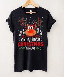 Er Nurse Christmas Crew Cute Reindeer Xmas Love Nurse Life Shirt