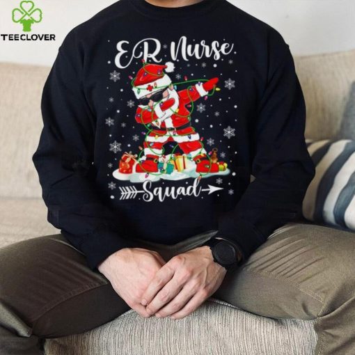 Er Nurse Squad Nurse Christmas Dabbing Santa Xmas Pajama Shirt