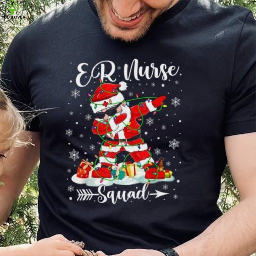 Er Nurse Squad Nurse Christmas Dabbing Santa Xmas Pajama Shirt