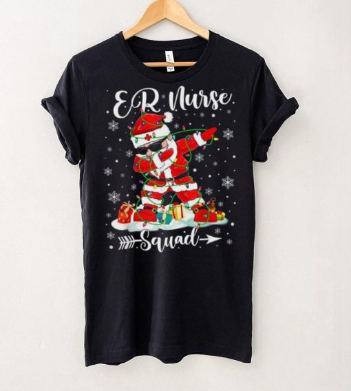 Er Nurse Squad Nurse Christmas Dabbing Santa Xmas Pajama Shirt