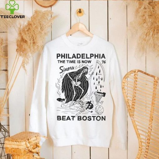 Eric Kenney Philadelphia The Time Is Now 76 Sixers Beat Boston hoodie, sweater, longsleeve, shirt v-neck, t-shirt