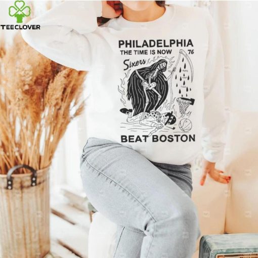 Eric Kenney Philadelphia The Time Is Now 76 Sixers Beat Boston hoodie, sweater, longsleeve, shirt v-neck, t-shirt