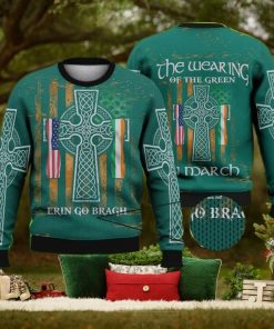 Erin Go Bragh 3D Ugly Sweater Christmas Gift Sweater, Irish Gift 3D Ugly Sweater Christmas Gift Sweater