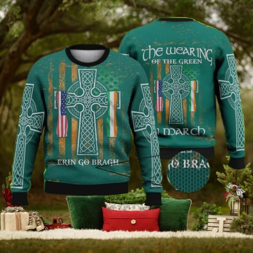Erin Go Bragh 3D Ugly Sweater Christmas Gift Sweater, Irish Gift 3D Ugly Sweater Christmas Gift Sweater