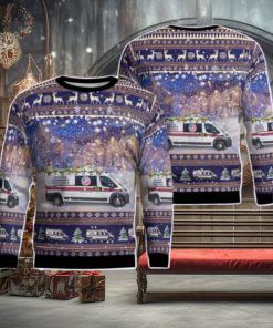 Escalon Community Ambulance AOP Ugly Sweater Gift For Christmas