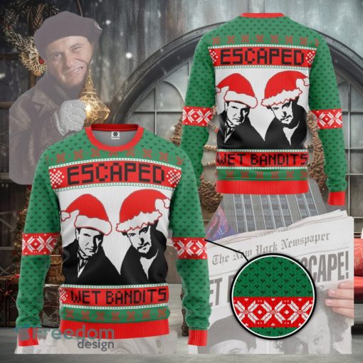 Escaped Wet Bandits Ugly Harry And Marv Ugly Sweater Kevin Mccallister Christmas