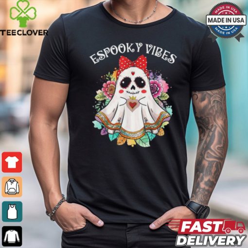 Espooky vibes maestra spanish mexican teacher halloween shirt