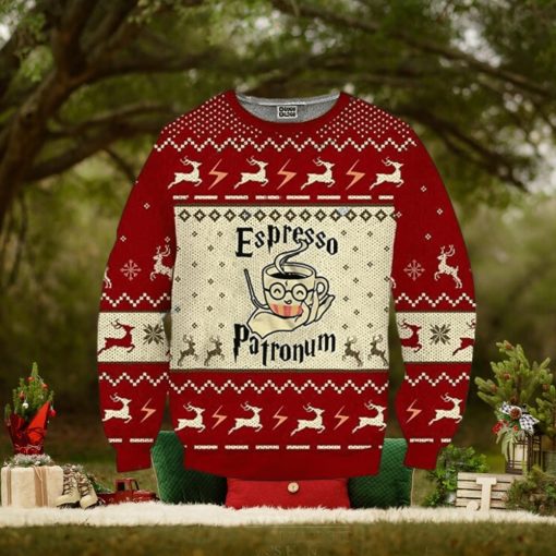 Espresso Patronum 3D Ugly Christmas Sweater For Men And Women