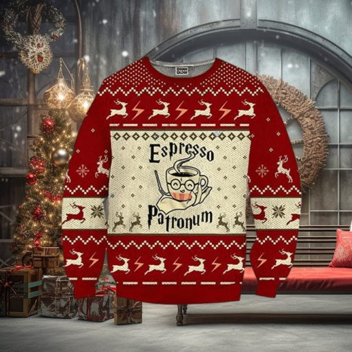 Espresso Patronum 3D Ugly Christmas Sweater For Men And Women