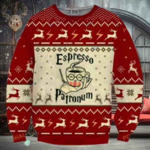 Espresso Patronum Coffee Lover Ugly Christmas Wool Harry Potter Sweater