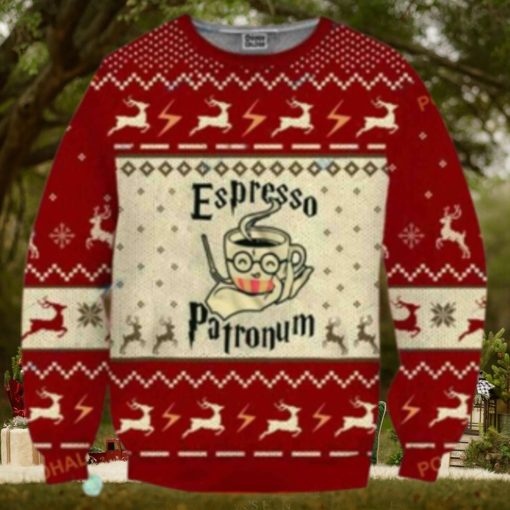 Espresso Patronum Coffee Lover Ugly Christmas Wool Harry Potter Sweater