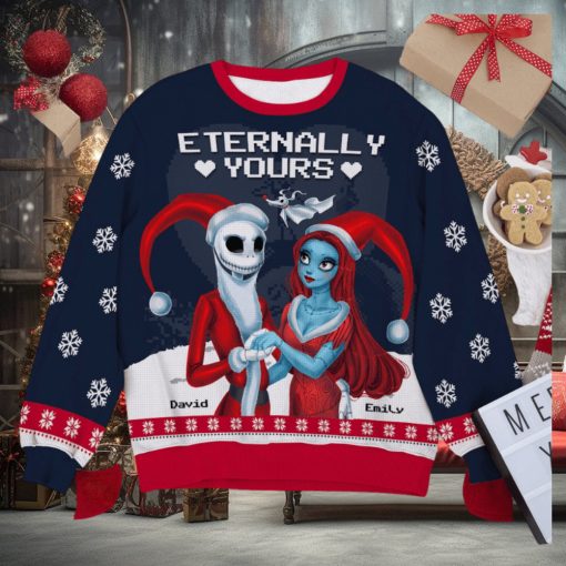 Eternally Yours, Couple Gift, Personalized Knitted Ugly Sweater