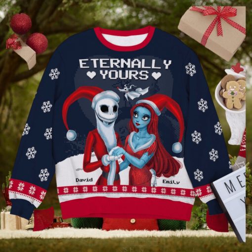 Eternally Yours, Couple Gift, Personalized Knitted Ugly Sweater