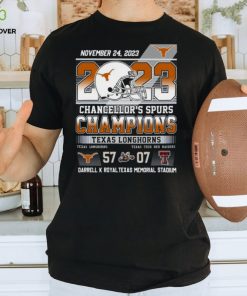 November 24, 2023 Chancellor’s Spurs Champions Texas Longhorns 57 – 07 Texas Tech Red Raiders Darrell K Royal Texas Memorial Stadium T Shirt