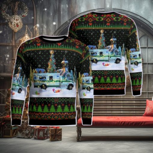 Eureka County Emergency Medical Service AOP Ugly Sweater Gift For Christmas