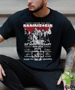 Europe stadium tour rammstein 30th anniversary 1994 thank you for the memories shirt