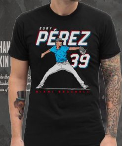 Eury Pérez 39 MLBPA Miami baseball shirt