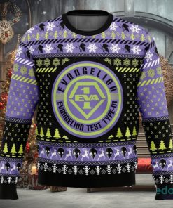 Eva 01 Neon Genesis Evangelion 3D Ugly Christmas Sweater Christmas Gift Ideas Party Gift
