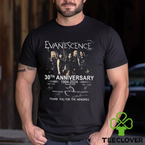 Evanescence 30th Anniversary 1994 – 2024 Thank You For The Memories T Shirt