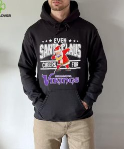 Even Dabbing Santa Claus Cheers For Minnesota Vikings Christmas Shirt