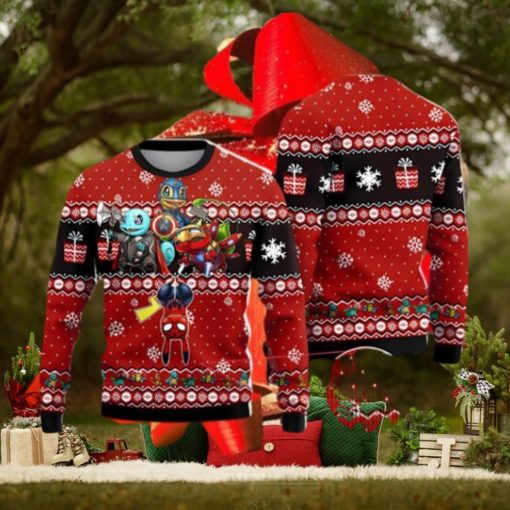 Evengers Pokemon Marvel Woolen Ugly Christmas Sweater Nice Gift For Everyone