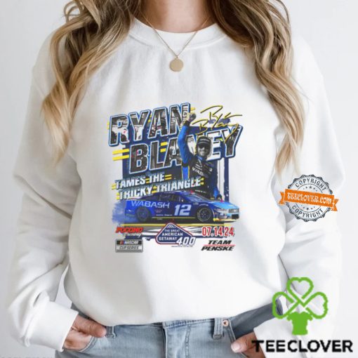 Event Ryan Blaney 2024 Checkered Flag Sports The Great American Getaway 400 Race Shirt