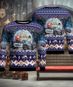 Everett Police Department 2016 Ford Police Interceptor Utility SUV Christmas AOP Ugly Sweater Gift For Christmas