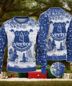 Everton Big Logo Pine Trees Big Fans Gift Christmas Sweater For Men And Women