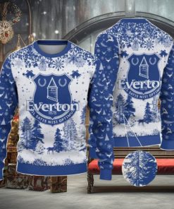 Everton Big Logo Pine Trees Big Fans Gift Christmas Sweater For Men And Women