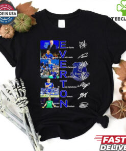 Everton F C player name and signatures  2D T shirt