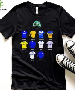 Everton FC N. Southall G. Stevens B. Labone K. Ratcliffe L. Baines art shirt