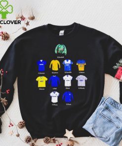 Everton FC N. Southall G. Stevens B. Labone K. Ratcliffe L. Baines art shirt
