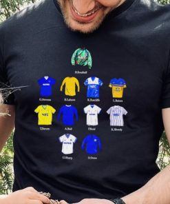 Everton FC N. Southall G. Stevens B. Labone K. Ratcliffe L. Baines art shirt