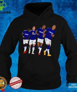 Everton Goal Celebration Richarlison Calvert Lewin Rodriguez Nkounkou shirt